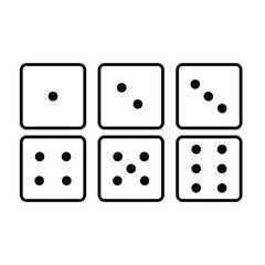 dice on white background