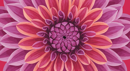 Stunning flower blossom in shades of pink and purple brings vibrant floral beauty to designs