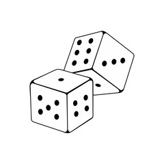 dice on white background