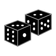 dice on white background