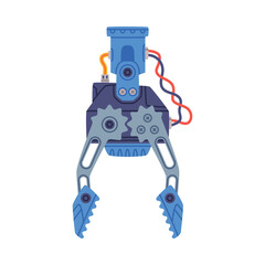 Mechanical Grip and Grabbing Machine Robotic Tool Vector Illustration
