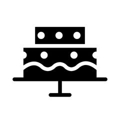 cake glyph icon