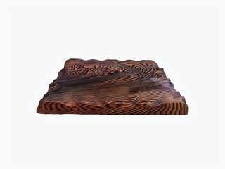 The white background in the image is the base of a tree root or part Or part of a decorative tree can be modified into a base to place various items in the house or used for display in a shop.