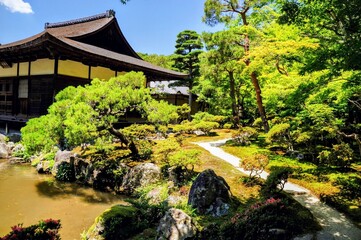 Fototapeta premium 京都、銀閣寺の風景 