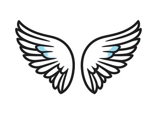Obraz premium Pair of stylized angel wings