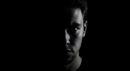 Dramatic Portrait in Shadow