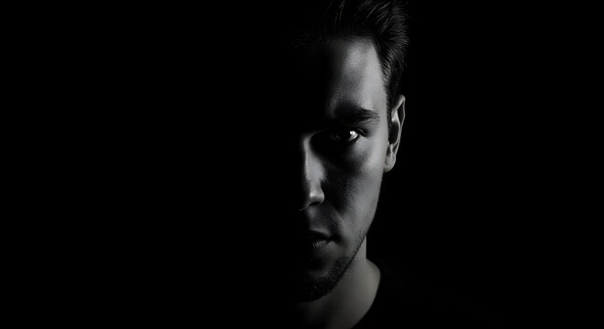 Dramatic Portrait in Shadow