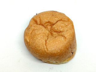 Fresh Artisan Kaiser Roll Bread with Golden Crust on White Background
