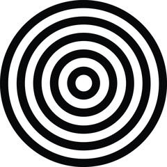 Concentric circles pattern abstract geometric design optical illusion black and white simple repeating shapes focus target