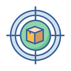 Package Delivery Targeted Service: A Box Inside a Target Sign