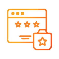 Online review and rating system with favorite item symbol