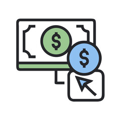 Click to pay icon representing online banking transaction