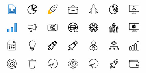 Illustration showcasing business and finance icons including money, growth, and collaboration symbols