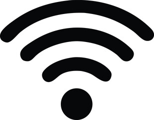 Wireless wifi signal strength indicator icon represents connectivity and internet access for devices and networks