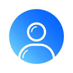 Fototapeta premium User Profile Flat Gradient Icon
