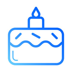Birthday Cake Line Gradient Icon