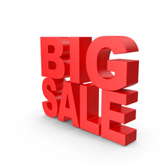 Big Sale 3D Marketing Text, isolated on a transparent background. PNG