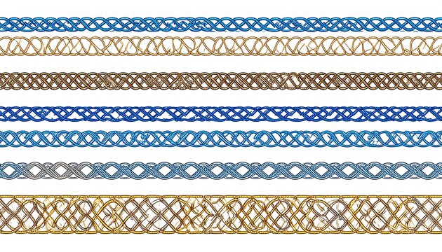 Abstract decorative borders in various colors