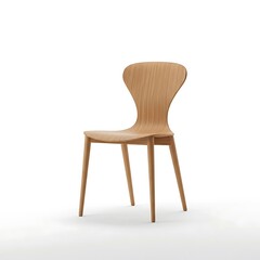 Modern Wooden Chair with Curved Design