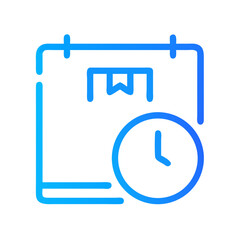 Appointment Calendar Deadline Clock Graphic Design Concept Isolated Icon
