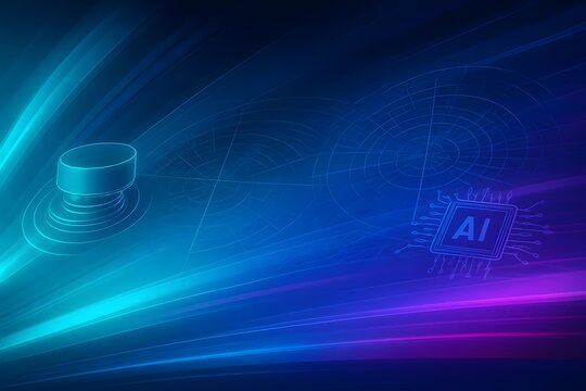 Autonomous Driving Vision Background with Sensor, Radar and AI Chip