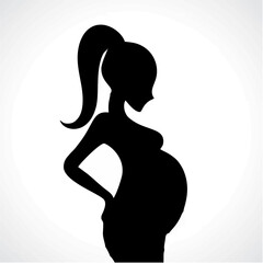 Pregnant Woman Silhouette.eps