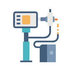 Flat design illustration of medical equipment for hospital use