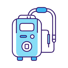 Portable testing device with screen for industrial applications