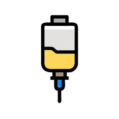 Flat design intravenous drip bag for medical treatment