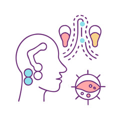 Illustrative depiction of human biology and anatomical processes