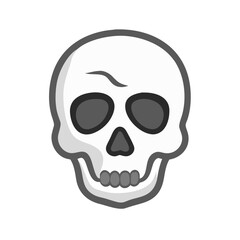 Stylized skull illustration on black backdrop for stock usage