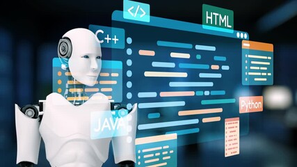 AI artificial intelligence assists software development through smart coding tools, virtual assistant debugging, and intelligent automation in digital product creation. Epoch - Powered by Adobe