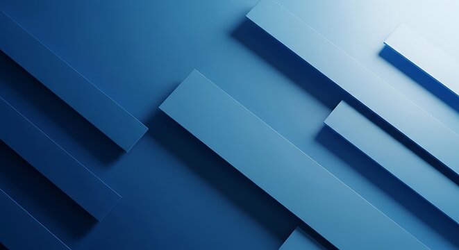 Abstract geometric pattern of diagonal blue rectangles.