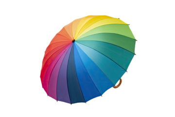 Colorful umbrella, rainbow hues