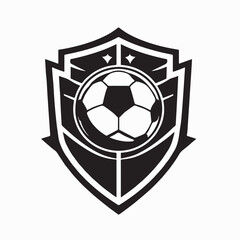Obraz premium Soccer Shield Vector Art, Icons, and Graphics Isolated on white background