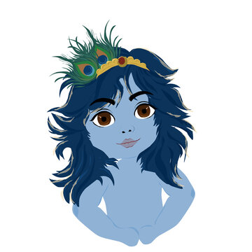 Vector illustration of krisna