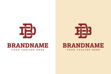 Letters BD DB Monogram Logo Set, suitable for any business with BD or DB initials