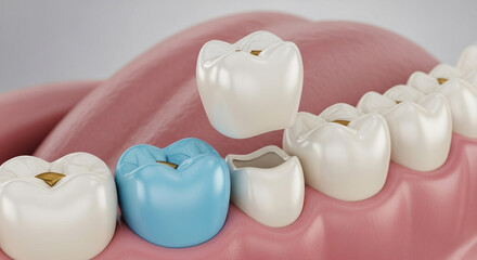 Discover advanced dental crown placement demonstrating tooth restoration and oral health care innovations