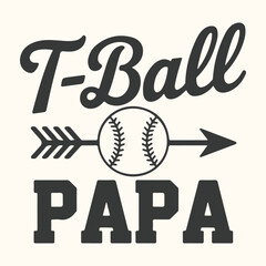Vector art of tball papa baseball arrow graphic
