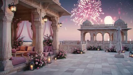 Banner design for diwali festival and podium,Diwali light decoration candle with fireworks,Stage,Product display Showcase design sparkle background,Deepavali,Dipavali,3D podium - Powered by Adobe