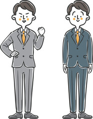 ビジネスマン　全身　ベクター
