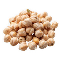 a bunch of chickpea on a white background