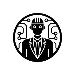 ethics and ai vector monotone icon 