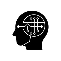 neurofeedback training vector monotone icon 