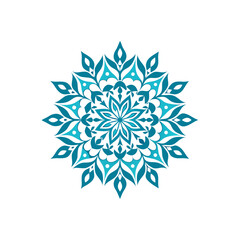 Christmas snowflake black silhouette vector art and illustration