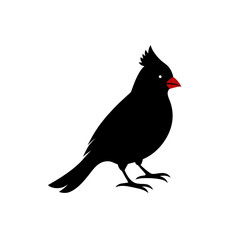 Obraz premium Cute red bird animal cartoon sticker vector