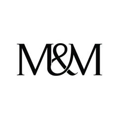 M&M logomark vector illustration