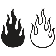 Flame silhouettes in classic 90s style, motorcycle 
and hot rod car style vector