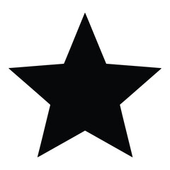 Simple black star icon representing excellence achievement and success on a clean surface vector