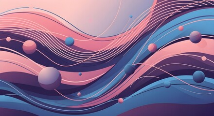 Abstract waves art